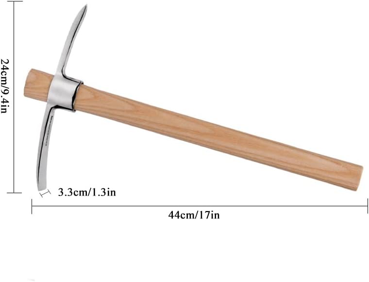 Miniatura 6 de icross-ep Garden Pick Mattock Azada, pico de alta resistencia para trasplante, excavación, plantación, aflojamiento del suelo, camping o prospección