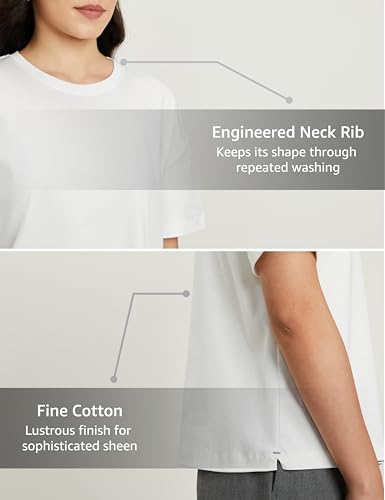 Image of Symbol Premium Women Super Soft Cotton Round Neck Solid T-Shirt (Stylish | Oversized Fit) (Available in Plus Sizes)
