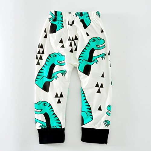 Kids Boys Cartoon Print Sweatpants Toddler Elastic Waist Athletic Pants Summer Pull On Jogger (Mint Green, 6-12 Months)2