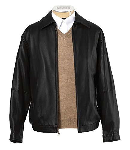 SID Mens Classic Black Leather Jacket, Biker Jacket