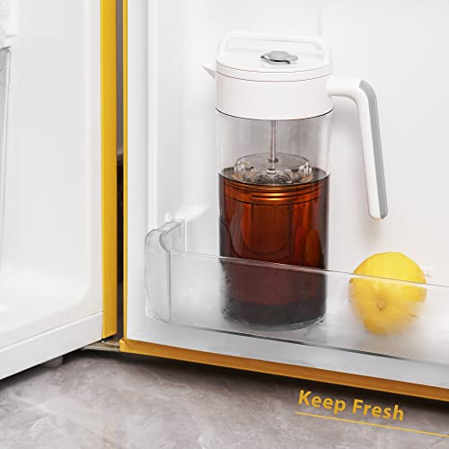 Tomiba Cold Brew Coffee Maker 1 Quart 100% Bpa Free Tritan Iced Coffee Maker Cold Brew Pitcher Leak-Proof Newest Patented #TOP2