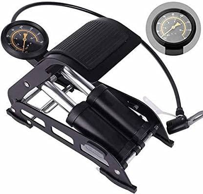 nunki trend Heavy Duty Double Cylinder Foot Air Pump for car and Bike,tyre inflator for Balloon,Cycle.High Pressure Portable Pedal Inflator Foot Pump for Bicycle Scooter Motorcycle,Toys Balls
