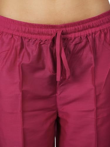 Image of Trouser Pants for Women,Stylish Trousers for Woman for Kurti Relaxed & Regular Straight fit Palazzo,Ethnic Bottom Formal Pants for Women Office wear Casual & Daily Use