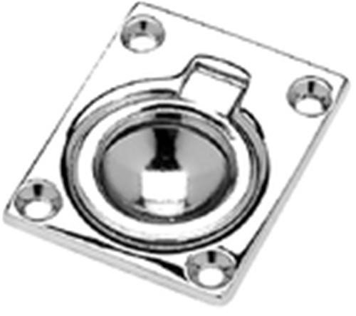 Seachoice Chrome-Plated Brass 1-1/2 in. L x 1-3/4 in. W Flush Ring Pull 1 pk4
