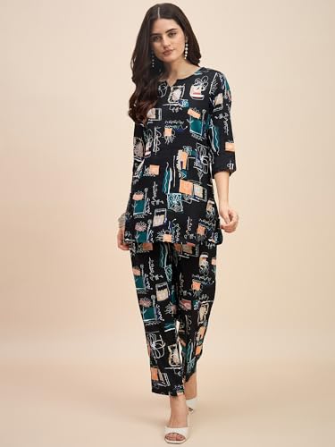 Image of RICHIK Women's Co-ord Set|Kurta Set for Women|Printed Kurta with Pant|Co-ord Set