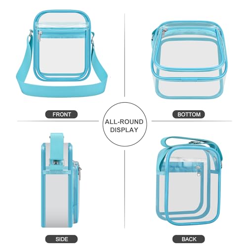 Image of USPECLARE Clear Bag for Stadium Events Clear Messenger Bag for Men and Women