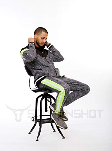 Image of SCREENSHOT-TRACK JACKET Mens Urban Hip Hop Premium Track Jacket - Slim Fit Side Taping Sportswear Urbanwear Streetwear Top