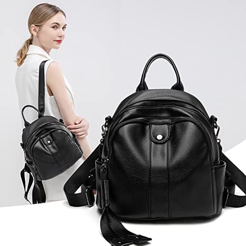 Black Backpack Purse for Girls Small Measurement Leather-based Backpack Vogue Shoulder Baggage Rucksack (Model - A) 2 410XmiJrAJL. AC