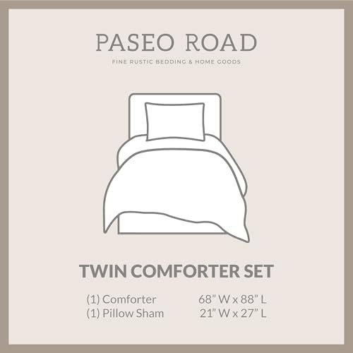 Image of Paseo Road Estes 2 Piece Twin Copper Striped Chenille Comforter Set