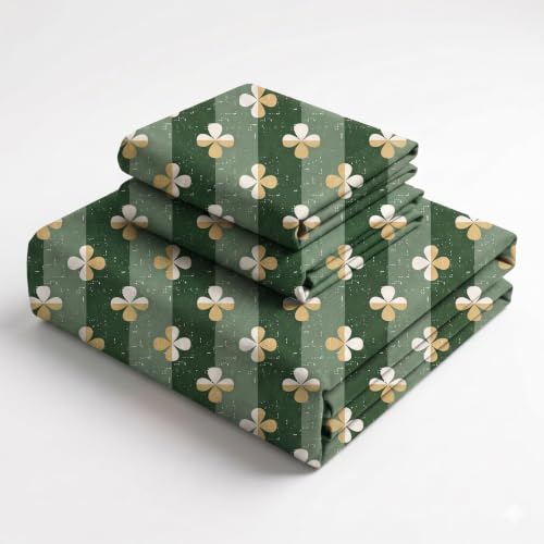 Image of BSB HOME 240 TC Cotton Double Bedsheet with 2 Pillow Covers, Soft & Breathable Bed Sheet for Double Bed, Fade & Wrinkle Resistant, Floral Print, 90 x 100 Inches (228 x 254 cm) - Sage Green