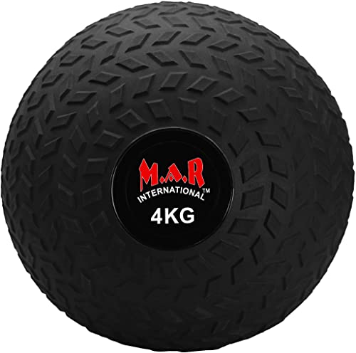 MAR | Medicine Ball Weight Slam Ball, No-Bounce Heavy-Duty Rubber Exercise Ball, Essential Home Gym Fitness Equipment for Core Strength Training, Workout Ball for Exercise & Training Balls (4kg) - Image 2