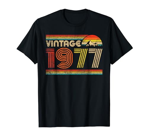 47th Birthday Gifts Retro Vintage 1977 47 Years Old Vintage Camiseta