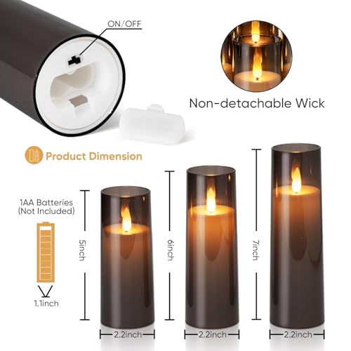 Homemory Decorative Flameless Candles, Battery Operated Candles With Remote & Timer thumb #5