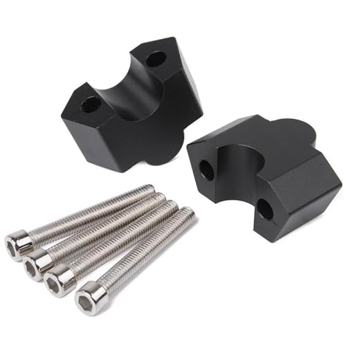 Motorrad Lenkererhöhung Für Kawasaki Für Z250 Für Z300 Für Z800 Z 250 Z 300 Z 800 Motorrad Lenker Riser Lenker Halterung Clamp Adapter Lenkererhohung Motorrad(Schwarz)