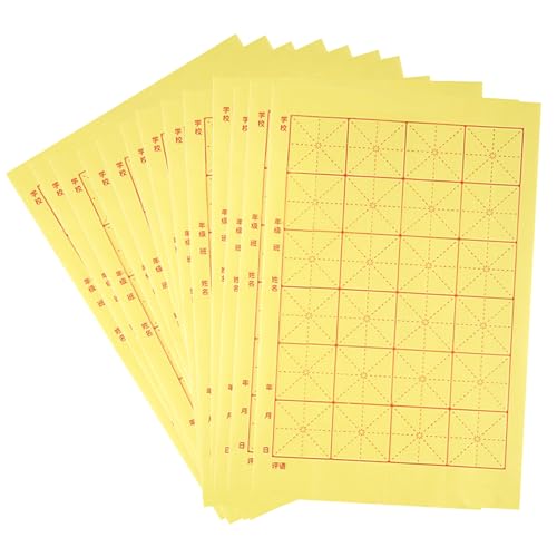 MEISH 120 hojas de papel de caligrafía china, papel Maobian Xuan, tinta de escritura, cuadrícula, papel de arroz, escritura, papel Sumi para práctica de caligrafía