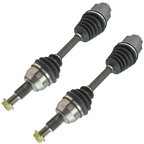 Image of TRQ Front Driver and Passenger CV Axle Assembly Set Neoprene Boots Moly Greased Compatible with 2005-2008 Saturn Vue L4 2.2L 2.4L FWD Automatic