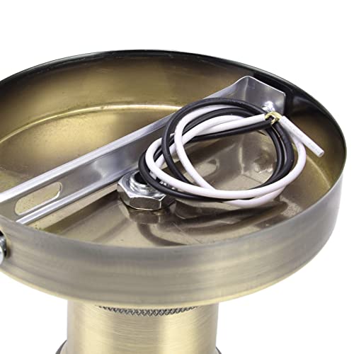 TOMADA DE LÂMPADA VINTAGE E27 RETRO SUPORTE DE TETO COZINHA QUARTO SALA DE ESTAR (Bronze)