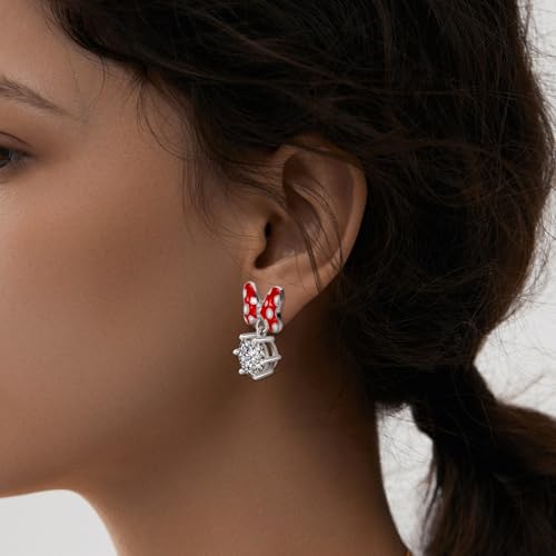 Sterling Silver CZ Mouse Earrings for Women Cute Minnie Mouse Stud Earrings Animal Earrings Fashion Princess Jewelry Gifts for Women Daughter Birthday4