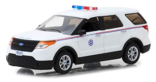 Modelo a escala 1:43 Ford Explorer USPS blanco Greenlight