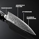 Damascus Chef Knife - Haugo 8 Inch Kitchen Knife with Japanese VG10 Steel Core - Full Tang Handle - Ultra Sharp Professional Cooking Knife - Ronin Series - Gift Box - Image 5