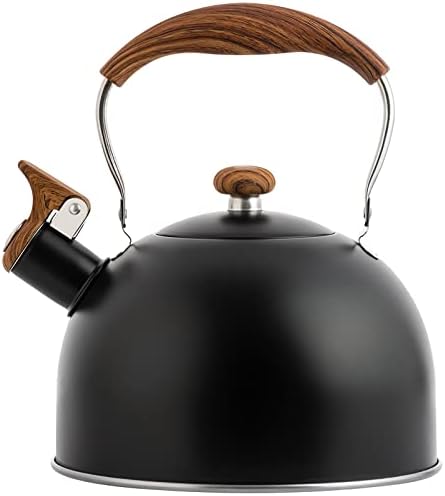 NBWS Traditional Stove-top Kettle with Whistle, Suitable for All Hob Types Including Induction and Cast Iron, Stainless Steel, Capacity: 2.5 L, Silver