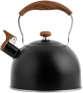NBWS Traditional Stove-top Kettle with Whistle, Suitable for All Hob Types Including Induction and Cast Iron, Stainless Steel, Capacity: 2.5 L, Silver