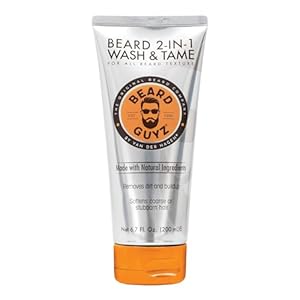 Beard Guyz 2-in-1 Beard Wash and Conditioner, Deep Cleansing Beard Shampoo for Men, Softening & Taming Formula – 6.7 oz (Pack of 1)