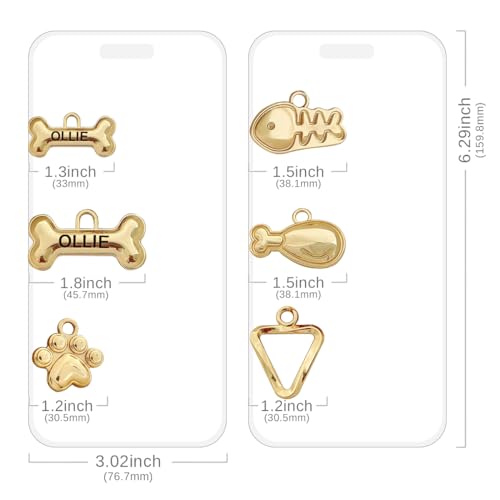Dogs Tag Stylish Personalized Double Sided Deep Engraved Cat & Dog Tags Engraved for Pets Bone Balloon Shape Brass - Image 3