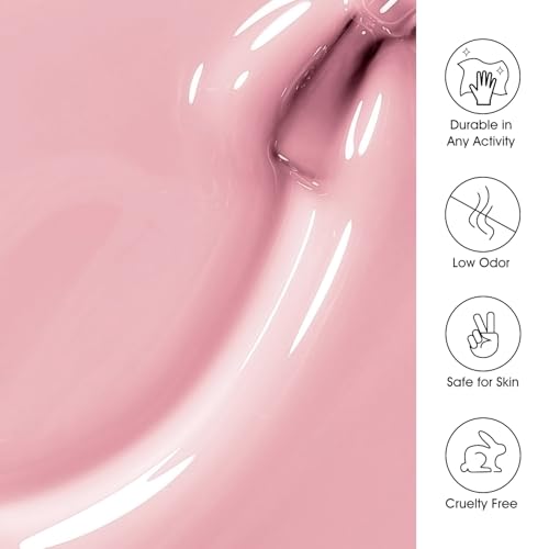 Larvall Beautpal Milky Jelly Gel Nail Polish Set of 6 Colors 8ml Nude Pink Transparent Gel - image 5