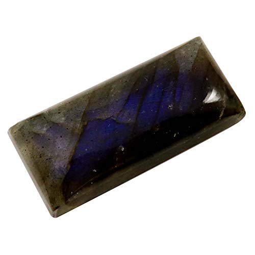 Labradorite naturelle bleue 35,3 carats cabochon octogonal pour lithothérapie et bijoux