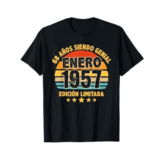 Enero 1957 68 Años Hombre Cumpleaños Regalo Enero 1957 Camiseta