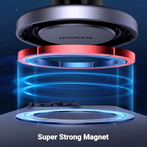 UGREEN Car Phone Mount for MagSafe - Fit Most Air Vents, Magnetic Air Vent Car Phone Holder Compatible with iPhone 17 Pro Max Air 16 15 14 13 12 Mini MagSafe Case