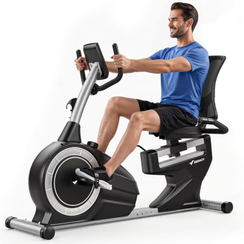 Image of MERACH Recumbent Exercise Bikes for home, Light Commercial High-end Recumbent Bike for Seniors Adults, Magnetic Recumbent Exercise Bike with Smart Bluetooth and Exclusive App, LCD, Heart Rate Handle