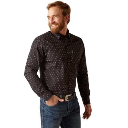 Chemise homme Ariat Merrick moderne manches longues coton noir