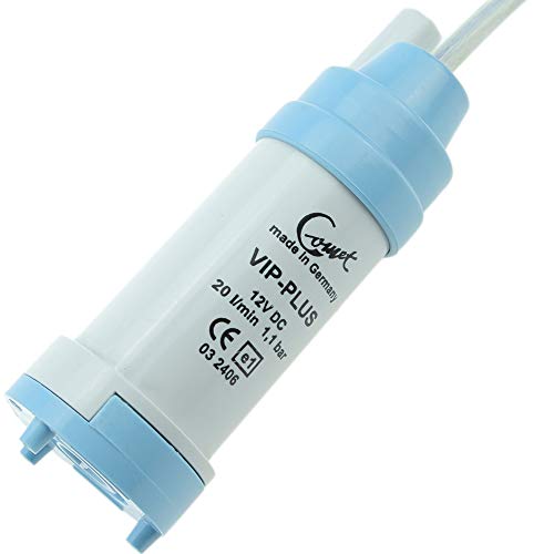 Submersible Portable Water Pump 12V produces 20L/MIN or 5.28 GPM | small pump made in Germany | 12 Volt battery powered Pump for RV, Trailer, Boat