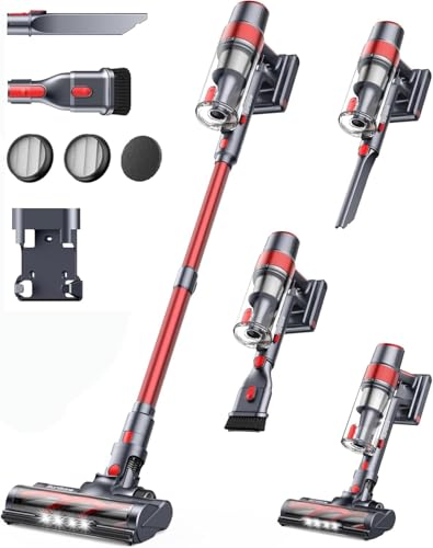 SunSare 450W&40KPA&55mins Aspirapolvere Senza Fili, Scopa Elettrica Senza Fili con Touch Screen...