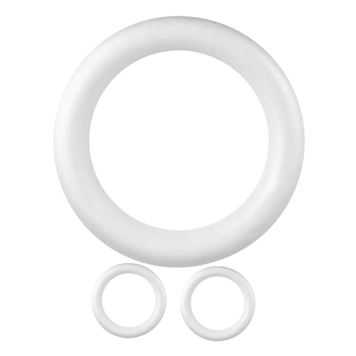 MAGICLULU 3pièces Kit de Cercles Mousse pour Couronnes DIY pour Décorations de Noël Mariages et Loisirs Créatifs