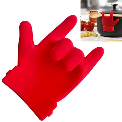Smaoqingji Support Couvercle Repose Cuillère Silicone - 1 Pièce, Rouge, Reposa Cucharas Cocina,...