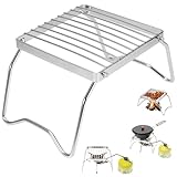 Grillrost mini Grillgitter Outdoor Kochen,Outdoor Kocher, Edelstahl, Klappbar, 16 X 17 cm, für hikeman,campinggrills