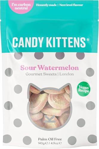Candy Kitten Vegan Sweets CORE Selection 4 x 140g Wild Strawberry Sour Watermelon Very Cherry & Eton Mess Perfect Vegan Gifts Bulk Bags Naturally Flavoured With Fruit Juice by Zamfoods (4 Mix)