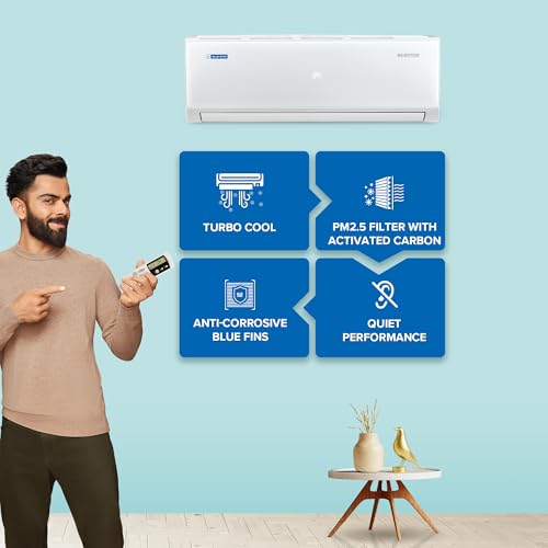 Image of Blue Star 1.5 Ton 5 Star,New star rated, Inverter Split AC (Copper, Convertible 5 in 1 Cooling, DigiQ Hepta Sensor, Dust Filter, Self Diagnosis, IE518PNU, White)