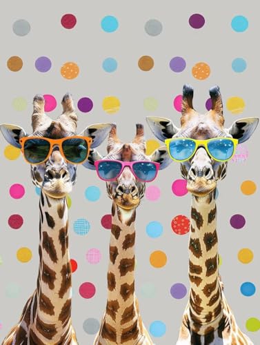 Diamond Painting Adulte Girafe 90x120cm - Kit Complet de Peinture Diamant Animaux pour Décoration