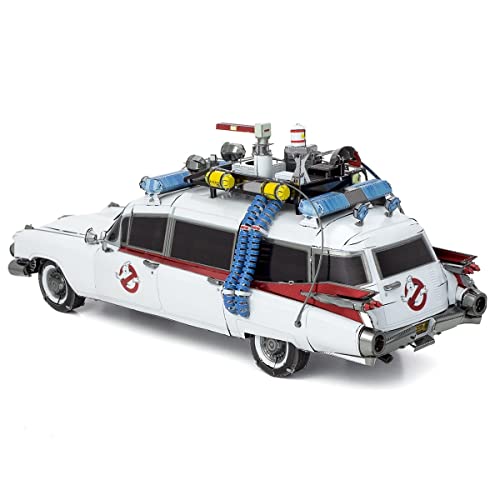 Metal Earth 3D Car Puzzle Ecto-1 Ghostbusters Metal Puzzles Buildable Model Kits for Adults Moderate Level 16 x 5 x 6 CM