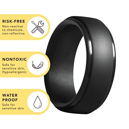 Personalized Silicone Wedding Ring Engagement Ring Silicone Rubber Wedding Bands for Men Women Custom Engraved Couples Rings3