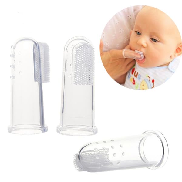 Bambino Kids Spazzolino da Denti a Forma di Dito in Silicone per Bambini Sicuro per Gengive e Denti
