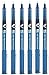 Pilot BX V5 Hi-Tecpoint Tintenroller, extra feine 0,5 mm Spitze, 0,3 mm Strichbreite, 6 Stück blau