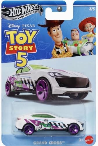 Image of Hot Wheels Grand Cross Toy Car, Entertainment-Themed 1:64 Scale Vehicle with Enhanced Deco, Exclusive Wheels & Collectible Packaging (Styles May Vary)