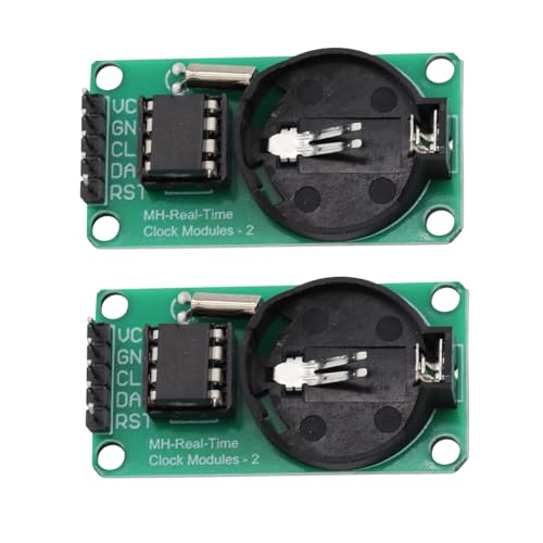 Heevhas DS1302 Reloj Módulo de reloj en tiempo real Módulo de reloj Real time clock Para Arduino AVR ARM PIC SMD (2 piezas)