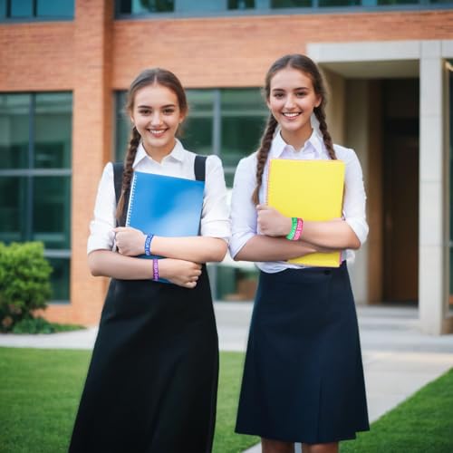 Duomama Inspire with 50 Motivational Quote Silicone Wristbands: Silicone Bracelets for Women, Men, and Teens - 10 Unique Styles