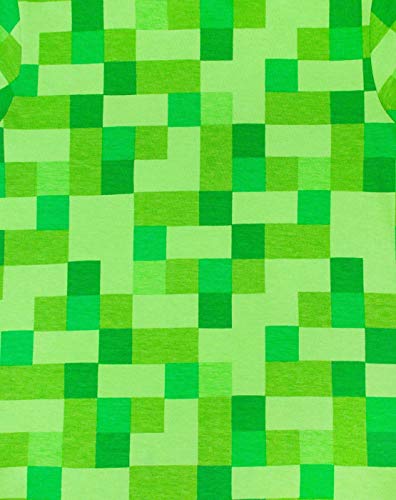 Minecraft All Over Creeper Boy's Green Short Sleeve Kids T-Shirt (3-4 Years)2